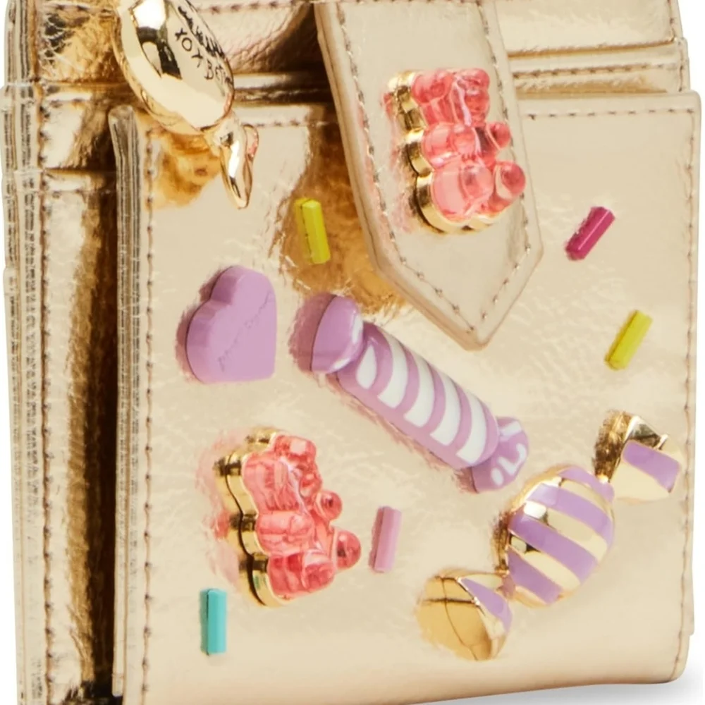 Betsey Johnson Gold Candy Bifold Wallet - Picture 3 of 6